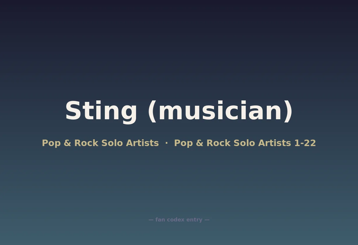 Sting (musician)